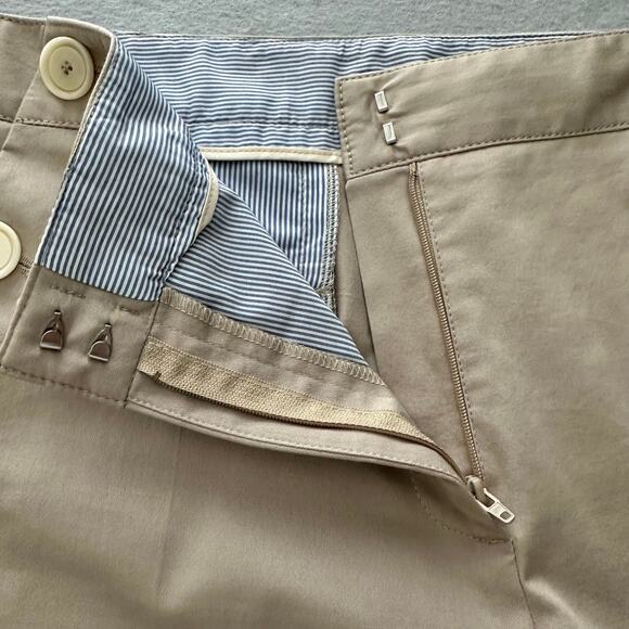 Gerard Darel Khaki Cropped Sailor Pants Size 12 US / 44 FR Stretch - Picture 6 of 14